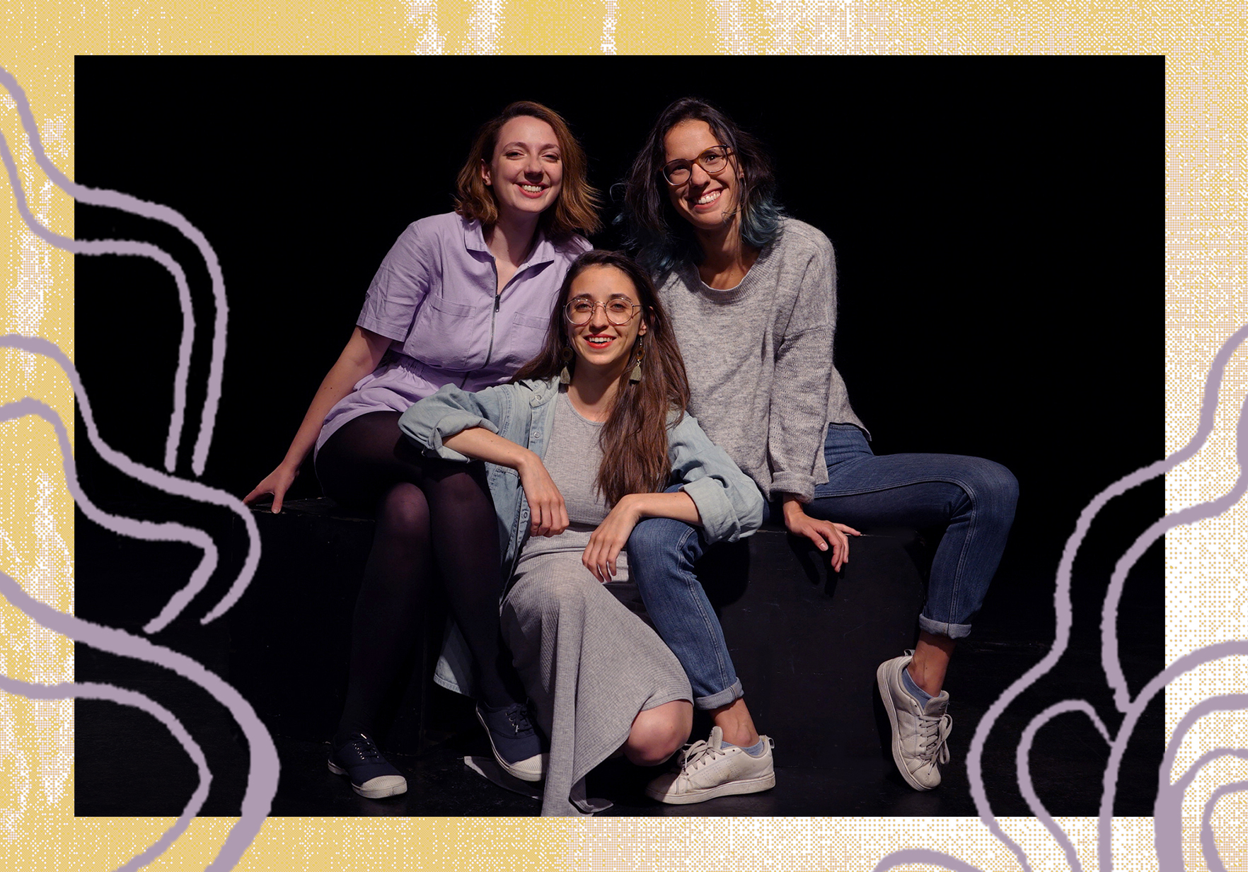 portrait bête à trois têtes avec cadre.j